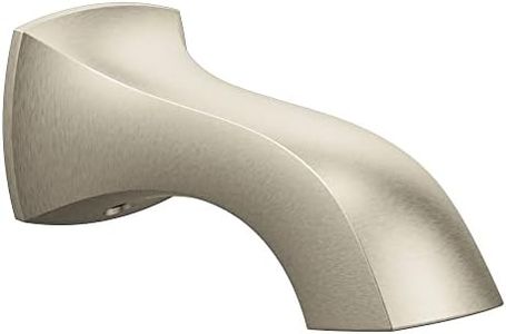 Moen 191956BN Voss Replacement Tub Non-Diverter Spout 1/2-Inch Slip Fit Connection, Brushed Nickel