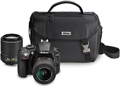 Nikon D3300 DX-format DSLR Kit w/ 18-55mm DX VR II & 55-200mm DX VR II Zoom Lenses and Case (Black)