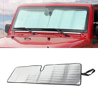MAX COOL Windshield Sunshade Sun Shade Heat Shield Sun Visor Mat Suitable for Jeep Wrangler JK JKU 2007-2018