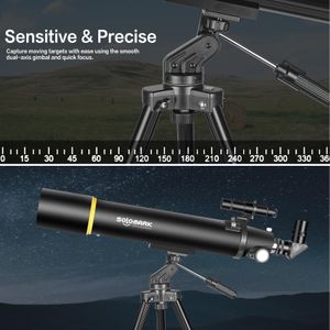 Portable 80mm Refractor Telescope – Compact Travel Scope