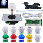 SJ@JX Arcade Game LED DIY Kit Mechanical Keyboard Switch LED Button PC MAME Retropie Arcade Joystick Controller Zero Delay USB Encoder