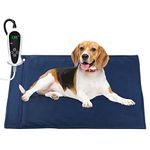 RIOGOO Pet Heating Pad, Electric Heating Pad for Dogs & Cats Indoor Warming Mat with Auto Power Off (X-Large:28'' x 18''), Blue (XHC-F044J)