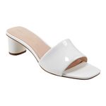 Marc Fisher LTD Women's Nemmie Heeled Sandal, Ivory Patent 150, 7