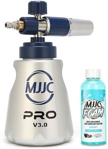 MJJC PRO V3.0 Ultimate Foam Cannon for Pressure Washers – Professional Car Wash Accessory Kit with Thick Foam, Stainless Steel, 44 fl oz Bottle (Pro V3.0 (1/4" Quick Connector) + SOAP Sample)
