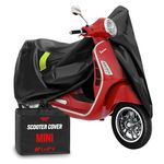 Badass Moto Ultimate Scooter Cover for Vespa Cover, Moped Cover Waterproof Outdoor Fits Honda Ruckus Scooter Cover Fits Honda Super Cub, Heavy Duty Motorcycle Cover Fits Yamaha Zuma 125 Cover