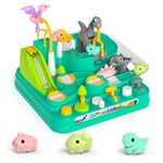Dinosaur Adventure Toys Kids, Dinosaur Car Race Track for Toddlers, Intelligence Educational Presschool Learning Toy for 3 4 5 6 7 8 Year Old Boys Girls
