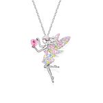 Luckimoli Elves Necklace for Girls Womens Crystal Pendant Necklaces Gifts Jewelry Gifts for Girls Daughter Granddaughter Niece Birthday