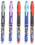 Flair Ink Tanker Liquid Ink Fountain Pen Blister Pack | Ergonomic Grip Makes It Easy To Hold | Attractive Design | Free 1 Piece Ink Barrel With Each Pack | Blue Ink, Pack of 5