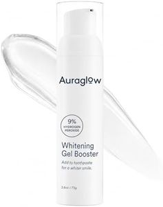 Auraglow Teeth Whitening Gel for Toothpaste, 9% Hydrogen Peroxide, Add to Toothpaste to Whiten, 350+ Whitening Treatments, Removes Coffee Wine Tea Stains, No Trays or Strips, Made in USA, 2.6oz