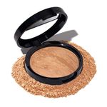 LAURA GELLER NEW YORK Award-Winning Baked Balance-n-Brighten Color Correcting Powder Foundation - Golden Medium - Buildable Light to Medium Coverage - Demi-Matte Natural Finish