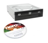 Lite-On Super AllWrite 24X SATA DVD+/-RW Dual Layer Drive IHAS124-04 (Black) Bulk + Nero Multimedia Suite 12 Essentials CD/DVD Burning Software