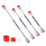 KEJJNYER 4 PCS Airless Paint Sprayer Extension Pole, 3 Size Airless Sprayer Paint Extension Pole Wand with Red Guard 8 Inches, 2 PCS x 12 Inches, 15 Inches