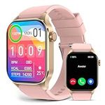 2024 Smart Watch for Women, 2.04-inch AMOLED Display, Infrared True Blood Oxygen Monitor, Heart Rate Sleep, IP68 Waterproof Fitness Tracker, Compatible with Android iPhone iOS Pink