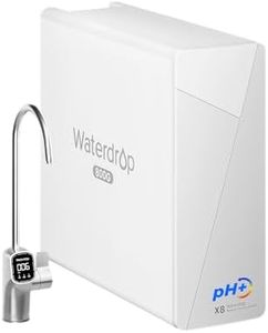 Waterdrop X8-Alkaline Mineral pH+ Tankless Reverse Osmosis System, NSF/ANSI 42&58&372 Certified, 800 GPD RO Water Filter, 10-Stage Filtration UnderSink RO System, 2:1 Pure to Drain, BPA Free