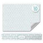 Fresh Linen Scented Drawer Liners (10 Large Sheets, 50cm x 36.5cm) - Non Adhesive Drawer Fresheners & Lining Paper for Drawers, Bedroom & Wardrobe Shelves - Drawer Liners Scented for Clothes