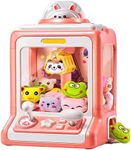 Nicoone Claw Machine Arcade Game, Electronic Mini Toy Grabber Dispenser for with 10 pcs Plush Dolls and 10 pcs Twisted Eggs For Party Birthday For Girls Boys