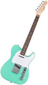 Squier by Fender Debut Collection Telecaster E-Gitarre, Laurel-Griffbrett, Weißes Schlagbrett, Seafoam Green