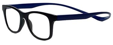 Magz Chelsea - Blue Light Blocking Computer Glasses w/Magnetic Snap It Design, Black-blue, Medium