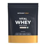 Nutrabay Gold Vital Whey Protein Powder - 1kg, Gourmet Vanilla | 20g Protein for Beginners | Added Vitamins & Minerals | Muscle Growth & Faster Recovery | Gym Supplement for Men & Women