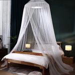 Mosquito Net Bed Canopy, Insect Net Protection mosquito net for bed Bed Canopy for Kids Girls or Travel, Cot, Single Bed, travel mosquito net (White)…