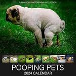 2024 Pooping Pets Calendar: Hilarious Dogs, Perfect Gag Gift for New Year, Christmas, and More!