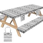 Sotue Picnic Table Cover with Bench