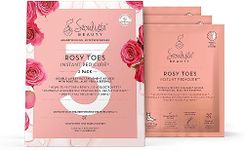 Seoulista Beauty Rosy Toes Instant Pedicure Multipack – Home Pedicure Foot Mask Treatment - Soothes and Hydrates Dry, Cracked Skin – With Rose Oil, Aloe Vera, Beeswax – Award Winning— 3-Pack