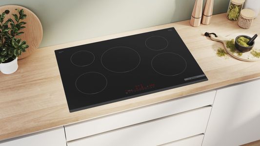 Bosch Series 6 Induction Hob, 80cm – Touch Control, Black