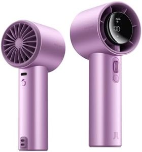 JISULIFE Handheld Fan-40H Endurance, Iridescent Purple Portable Fan with LED Display, 100-Level Speed, USB-C Fast Rechargeable, Trendy Personal Design for Festivals, Concerts, Sports, Travel, Gifts