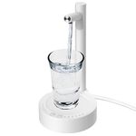 Desktop Water Bottle Dispenser, Keweis Portable Electric Water Bottle Pump Countertop for 5 Gallon & Universal Bottles, USB Charging Automatic Water Jug Dispenser for Bedside, Home, Office, Outdoor