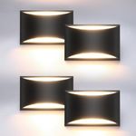 Aipsun 4 Pack Black Modern LED Wall