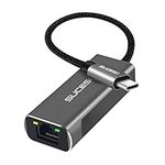 SUCESO USB C to 2.5G Ethernet Adapter Type C/Thunderbolt 3 to RJ45 2.5 Gigabit LAN Type C to 2.5 Gbps Network Adapter Compatible with MacBook Pro/Air, iPad Pro, Surface, Dell XP15 13, Windows etc