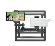 Chain Link Fence Mount for Action Cameras & Smartphones - 360° Rotation, Dual Clips for Mobile Devices, Support Power Bank - Compatible with iPhone 15, 14, 13 & Go Pro Hero 13, 12, 11