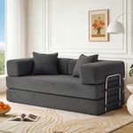 Vipbear Premium Boneless Couch, 63" L 5-in-1 Ergonomic 2 Seater Sectional Modular Versatile Sofa for Living Room, Gray