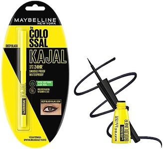 Maybelline New York Colossal Bold Liquid Eyeliner, Black, 3G And New York Colossal Kajal, Black, 0.35G Matte Finish