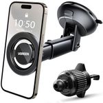 UGREEN Magnetic Car Phone Mount Compatible with MagSafe Car Mount, [2025 Upgraded] Dashboard Windscreen Air Vent MagSafe Car Phone Holder Compatible with iPhone 16 15 14 13 12 Pro Max Mini