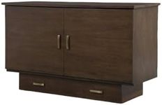 Starlight Canyon Home Brown Queen Size Cabinet Bed Wood Murphy Wall Bed with 500 lbs Capacity, Opens to 81 Inches, Space-Saving Design for Stylish Living Rooms