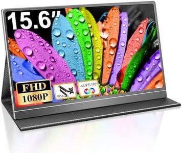 CUIUIC Monitor Portatile, Schermo Portatile 15.6 Pollici, 1920x1080 FHD, VESA, Mini HDMI/USB-C, Doppi Altoparlanti Incorporati, per Laptop/PC/Mac/PS5
