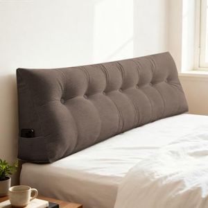 Shuyeon Wedge Pillow Headboard King Triangular Bed Wedge Pillow for Headboard, Headboard Pillow Reading Pillow for Daybeds and Bunk Beds with Removable Velvet Cover