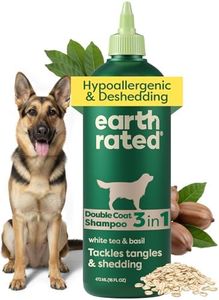 Earth Rated 3-in-1 Deshedding Dog Shampoo and Conditioner, Deodorizing Oatmeal Shampoos for Dogs and Puppies, Great for Smelly Pets, White Tea and Basil Scent, 473 ml
