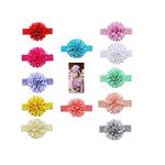 12pcs Baby Girls Headbands Chiffon Flower Hair Lace Band for Toddler Babies Kids