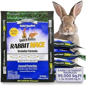 Nature's MACE Rabbit MACE Granules, 150 Pounds, Treats 95,000 sq ft, Rabbit Repellent Outdoor, Granular Rabbit Deterrent for Plants, Garden, Flowers, Landscape, Safe to use Around People, Pets, Plants