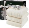 Beautyrest Heated Blanket, Electric Blanket, Soft, Warm, Reversible Plush - Sherpa Heating Blanket with 20 Heat Settings, 1-10 hrs Timer Auto Shut Off, Machine Washable, King (90 inx100 in), Ivory