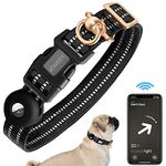 Auroth Airtag Dog Collar, Adjustable Air Tag Case Holder Dog Collar for Medium Large Dogs, Airtag Dog Collar Holder with Heavy Duty D Ring Tangle Free