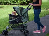 Pet Gear No-Zip Special Edition 3 Wheel Pet Stroller for Cats/Dogs, Zipperless Entry, Easy One-Hand Fold, Removable Liner, Cup Holder, 4 Colors