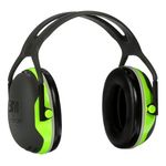 3M Personal Protective Peltor X4A Noise Protection, NRR 27 dB, Construction, Manufacturing, Maintenance, Automotive, Woodworking, Heavy Engineering, Mining, Chartreuse, over-the-Head Earmuffs
