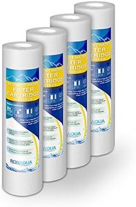 Sediment Water Filter Cartridge by Ronaqua 10"x 2.5", Four Layers of Filtration, Removes Sand, Dirt, Silt, Rust, made from Polypropylene (4-Pack, 1 Micron)