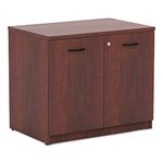 Alera Valencia Series 35 by 22 by 29-1/2-Inch Storage Cabinet with Adjustable Shelf, Medium Cherry