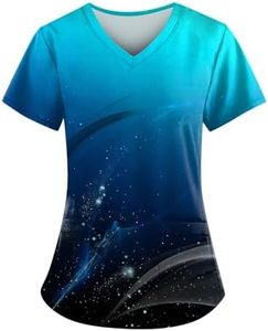 NBXNZWF Scrub Top Scrubs for Women Plus Size Sets Fun Prints Scrubs Patterned Scrub Tops for Women Uniform Shirts for Women Print Scrub Tops Women Scrub Sets for Women Gray Scrub Top Woman