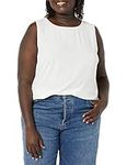 Amazon Essentials Women's Regular-Fit Sleeveless Crew Neck Layering Tank Top, Ivory, L